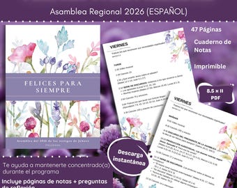 „Felices para siempre“ (Español) | PDF Imprimible Carta 21x26 | Reflexionen + Metas