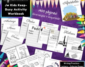 Spanish Kids Activity Book: JW Meeting Puzzles, Coloring (Printable)