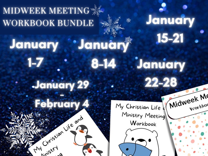 Jw Kids January Bundle Study Guide Midweek Meeting Workbook OCLAM