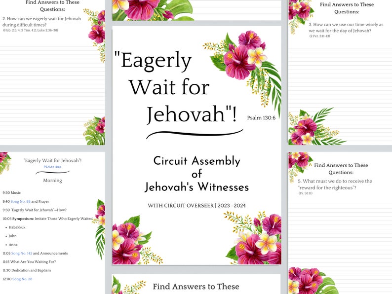 Eagerly Wait for Jehovah Circuit Assembly of Jehovah's Etsy