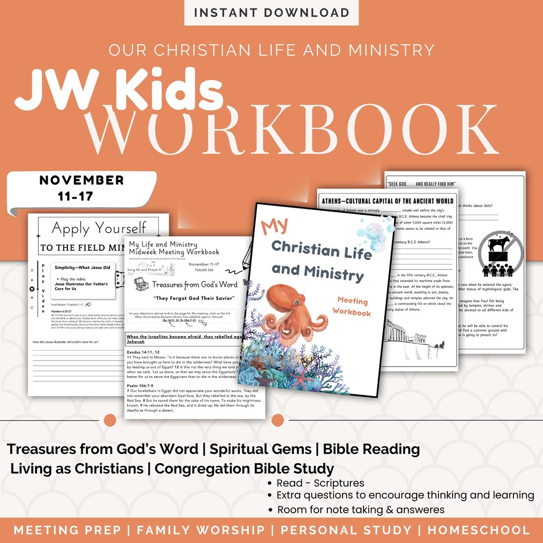 Jw Kids Workbook November 11-17 | Meeting Workbook | OCLAM | Jw ...
