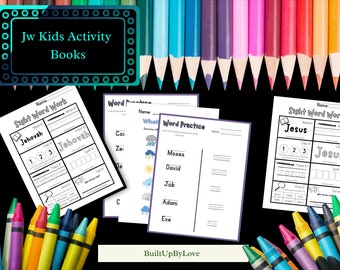 Jw Kids Activity Books | Jw Meeting Activity Book | Jw Site Words | Coloring | Printable | Jw Download | Jw Toddler | Keep busy