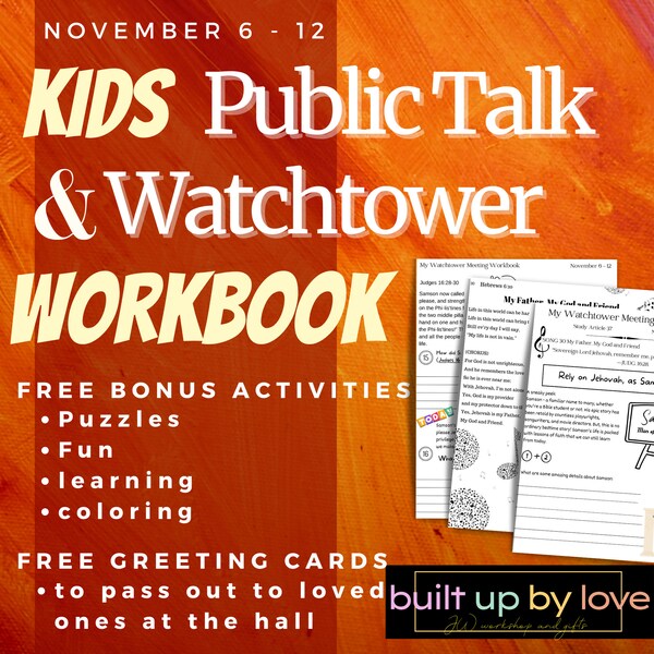 Jw Watchtower Kids November - Etsy