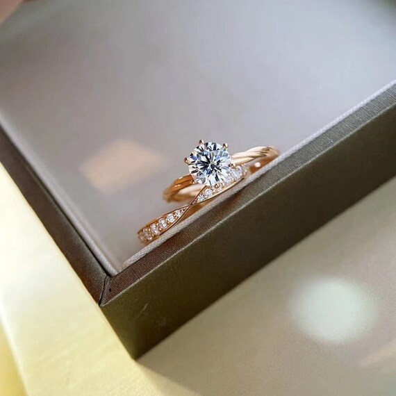 Oval Engagement Ring. Rose Gold Wedding Rings. High Quality Etsy