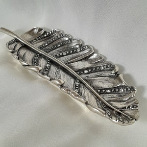 Vintage Pin /Trinket Dish ,Diamante Leaf Design.