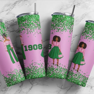 20oz AKA Inspired Skinny Sublimation Tumbler