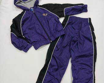 Conjunto deportivo vintage Reebok NFL Baltimore Ravens para niños pequeños, 2 piezas, pantalón cortavientos, talla 3T