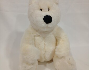 Oso polar de peluche vintage Lands End Gund Robert E Beary, 1998 (30 cm de alto)