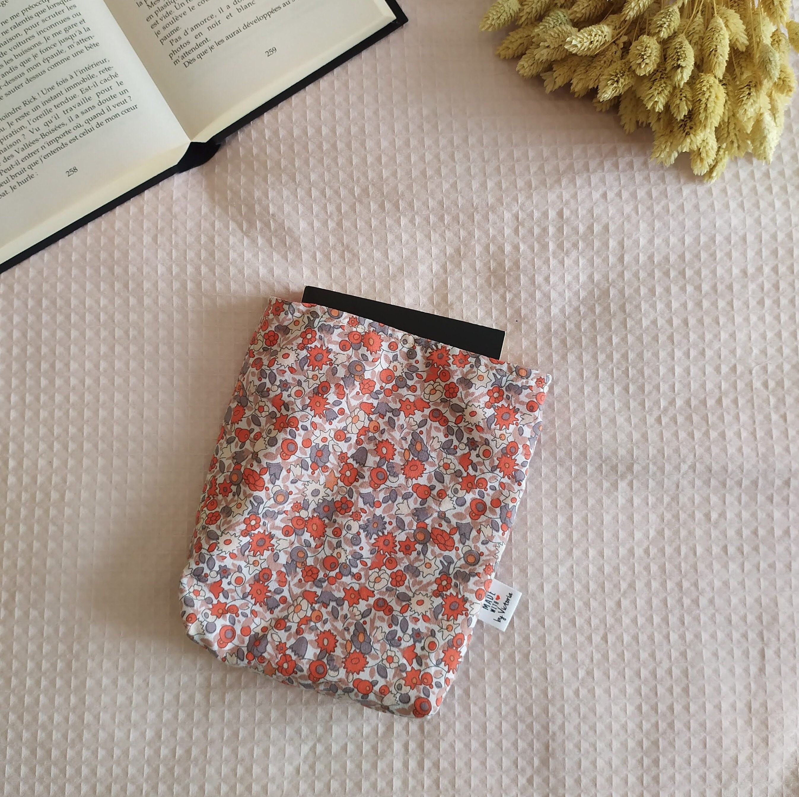 Fabric Book Pouch E-reader Cover Book Protection Case - Etsy