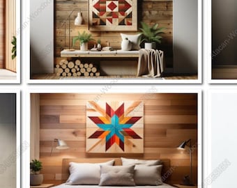 Barn Quilt Block Patterns for Laser Cutting - Perfect Geometric Wall Art Designs 473