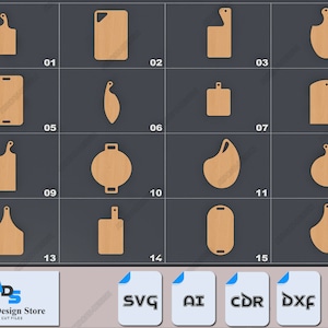 Unique Laser Cut Chopping Board Designs for Kitchen Projects – Perfect for Crafting and DIY 510