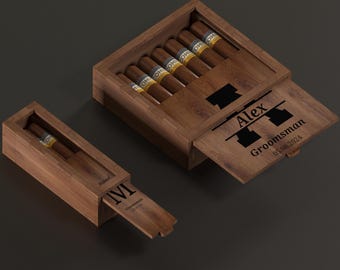 Personalized Cigar Box Laser Cutting File | Perfect for Groomsmen Gifts & Special Occasions 748