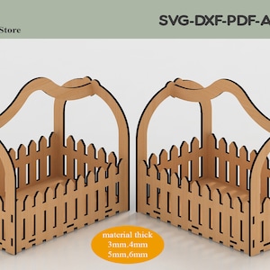 Flower box Svg vector files / Flower Gift Box cutting templates / Glowforge laser cut plans ADS129