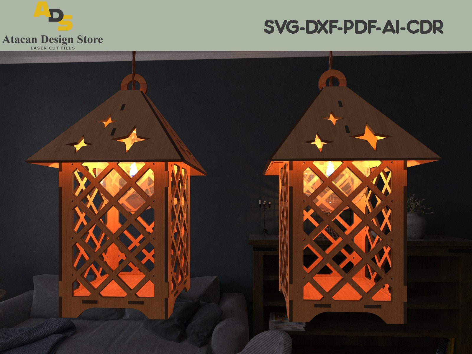 Wood Lantern / Laser Cut Floor Lamp / Night Light Bedroom Lamp - Etsy