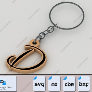 Alphabet Keychain Bundle - A to Z Letters for Laser Cut Jewelry and Accessories 508 image 5