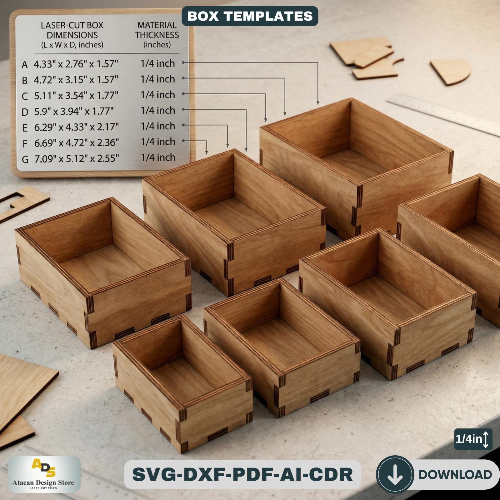 Oniissy 1 pezzo/1 set di scatole in legno per bomboniere con cerniere quadrate apribili scatole portaoggetti scatole per artigianato da personalizzare con vernice, decoupage, pirografia (M
