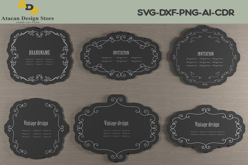 Bundle of Vector Cutting Files for Laser Cutting Machines / Dxf Svg Cdr Ai cut files 286 image 4