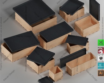 Set Da 8 Scatole Portaoggetti, Contenitori Aperti Senza Coperchio, 14x40x30, Box Bagno E Cucina, Naturale | Leroy Merlin - Foto 6