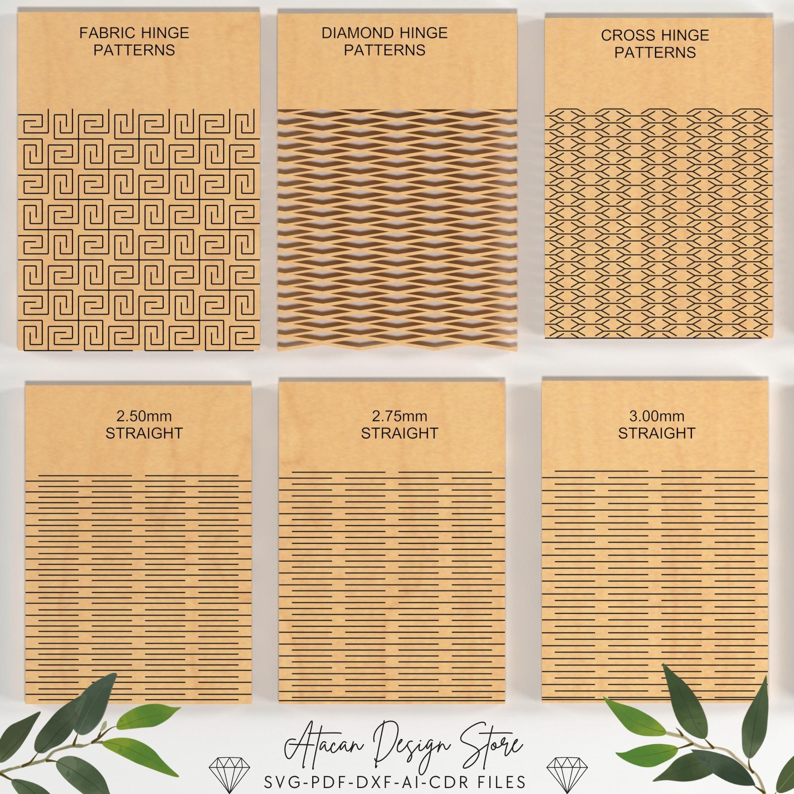 Versatile Living Hinge Set - 30 Flexible Laser Cut Patterns for DIY ...