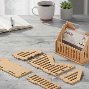 Laser Cut Business Card Holder | Digital SVG, DXF, Ai Files for DIY 446