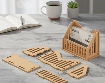 Laser Cut Business Card Holder | Digital SVG, DXF, Ai Files for DIY 446