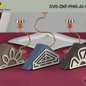 Holz Serviettenhalter Designs / Serviettendisplay Laser cut file / Taschentücherständer / Restaurant Table Organizer / SVG DXF CDR Ai 303