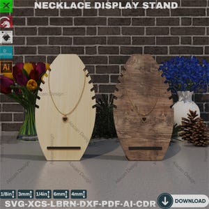 DIY Jewelry Display Stand for Laser Cutting - Bracelet and Necklace Holder 451
