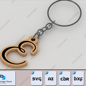Alphabet Keychain Bundle - A to Z Letters for Laser Cut Jewelry and Accessories 508 image 6