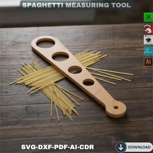 Spaghetti Measuring Tool - Precision Laser Cut Design for Perfect Pasta Portions 539