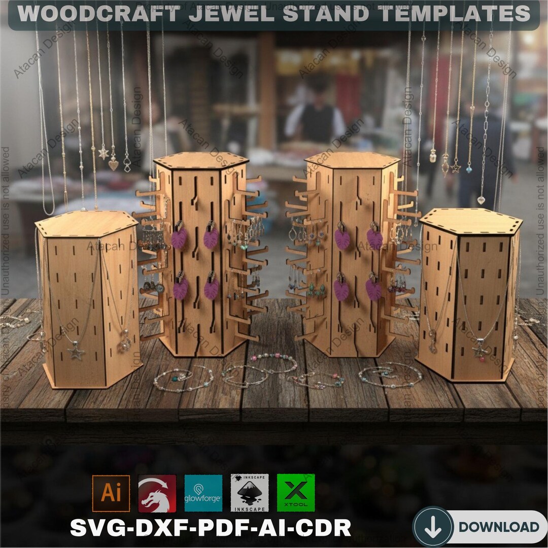 Modern Keychain & Jewelry Display - Ideal for Keychains, Earrings and ...