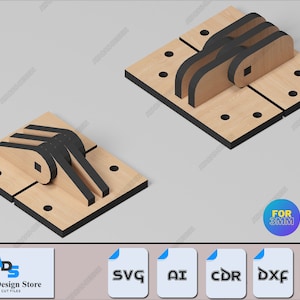 Diseño de bisagras de madera cortadas con láser: ideal para manualidades y carpintería 474