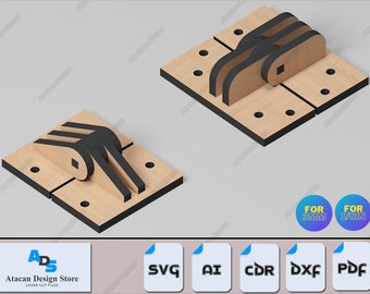 Laser Cut Wooden Hinges Design - Ideal for Crafting and Woodworking 474