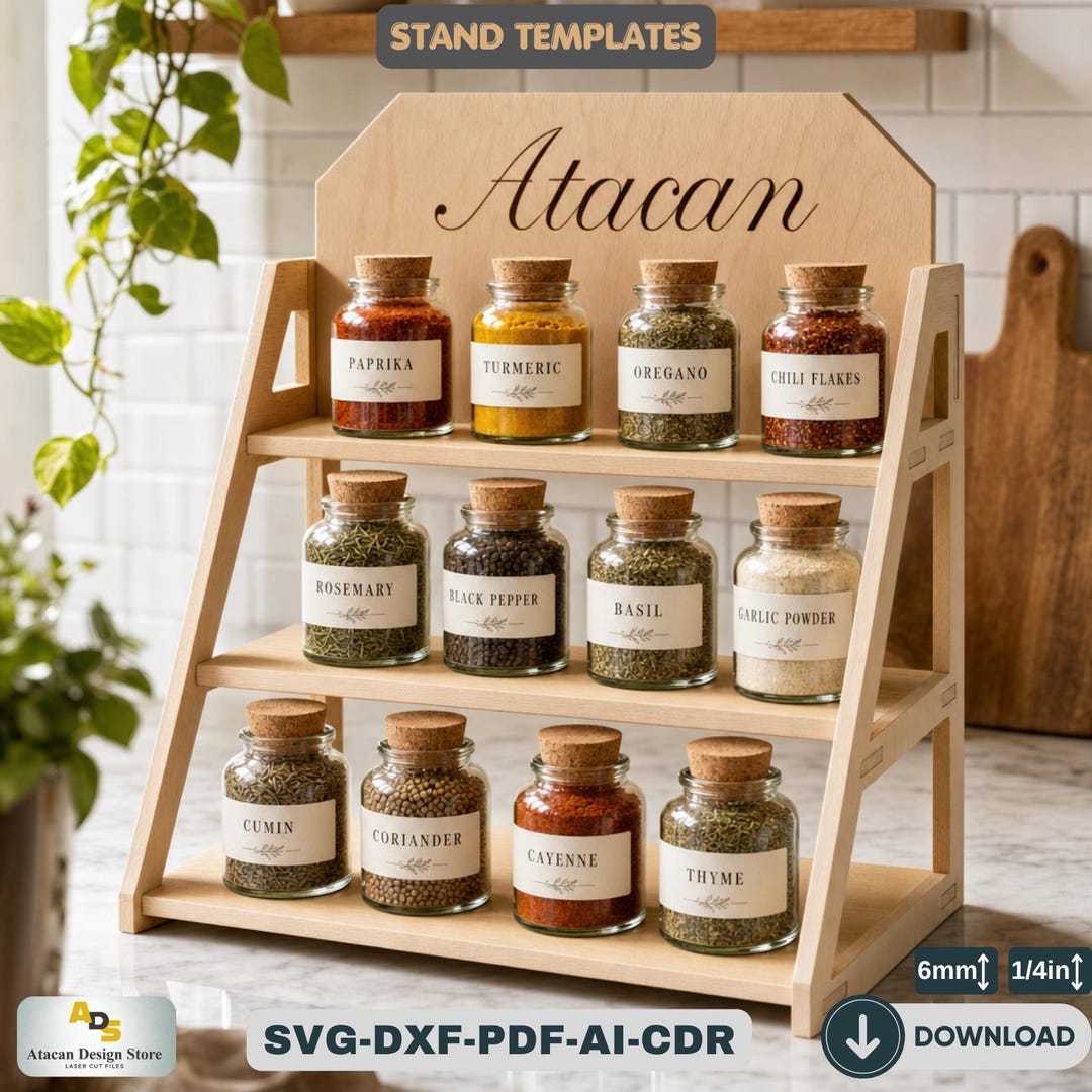 Storage Rack Template Tiered Rack Template Kitchen Shelf Organizer Plan Tier Display Stand ...