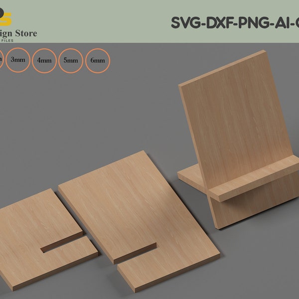 Personalised Display Stand / Simple Design Wood Cut Plan / Laser cut files 283
