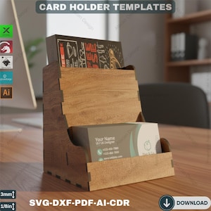 Elegant Business Card and Flyer Stand for Laser Cutting Machines - Professional Display 477 image 2