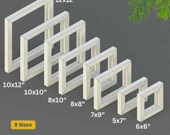 3D-kadersjablonen schaduwbox | 8-formaat SVG-bundel voor Cricut-, pdf-, DXF-, ai- en CDR-ontwerpen 765