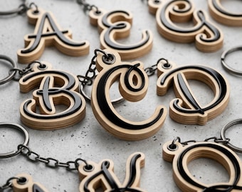 Laser Cut Alphabet Keychains - Jewelry A to Z Bundle for DIY Projects 501