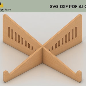 Laser hout gesneden laptop stand / Houten Acryl Computer Houder / Glowforge laser ontwerp ADS166