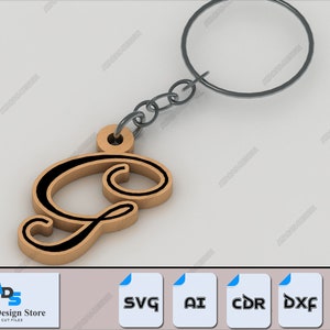 Alphabet Keychain Bundle - A to Z Letters for Laser Cut Jewelry and Accessories 508 image 8