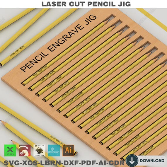 Plantilla De Madera Para Grabar Bolígrafos Con Láser | 30x30 Cm, 17 Ranuras | Ideal Para Personalizar Plumas Y Regalos únicos