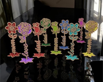 Two-Layered Rose Flower Laser Cut File for Wood & Acrylic Projects - Perfect for Valentine’s Day Gifts 457