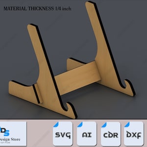 Art Display Easel Stand - Wood Picture Frame Holder - Compatible with xTool, Lightburn, Glowforge 078