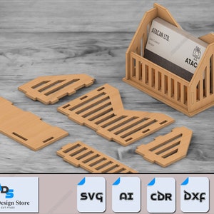 Wizytownik wycinany laserowo | Pliki cyfrowe SVG, DXF, Ai do samodzielnego wykonania 446