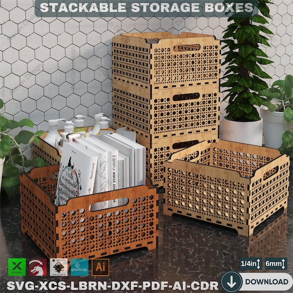 Stackable Boxes - Etsy