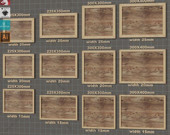 Laser Cut Picture Frame Bundle, SVG Frames, Wood Frame Template, Xtool Files,Laser Cut Picture Frames, Multiple Sizes 830