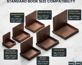 Book Box Bundle, 6 Sizes Gift Boxes, Hinged Lid Storage Boxes 961