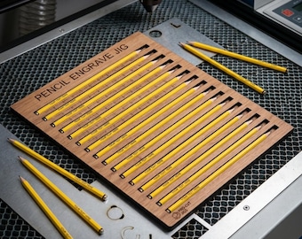 Gabarit de gravure au crayon - fichier découpé au laser pour crayons personnalisés - texte personnalisé sur crayons 432