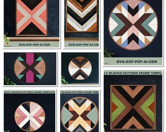 Stunning Barn Quilt Blocks for Laser Cutters – DIY Wall Art Templates 753
