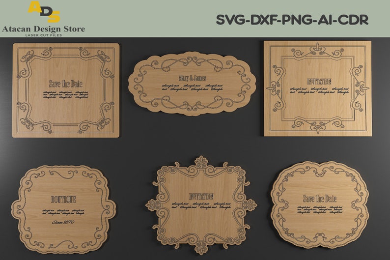 Bundle of Vector Cutting Files for Laser Cutting Machines / Dxf Svg Cdr Ai cut files 286 image 5