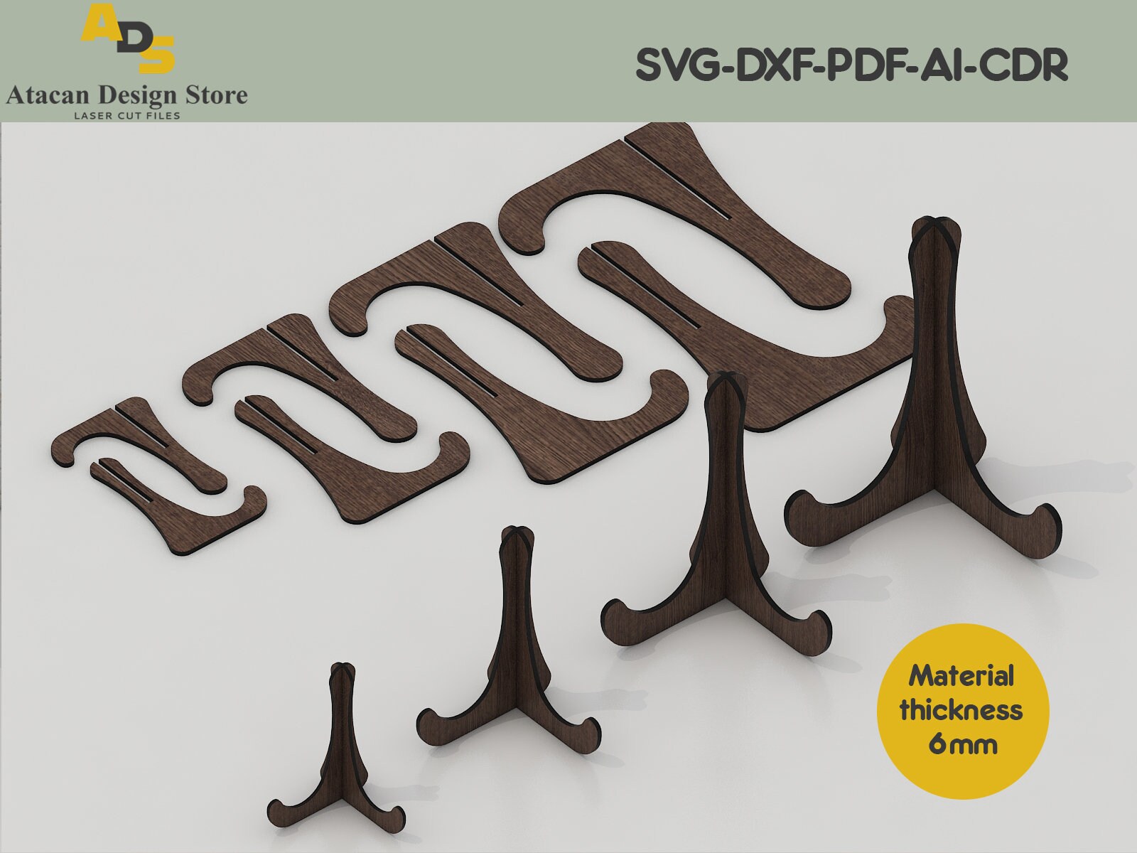 Frame Stand Template /vector Files for Laser Cnc / Etsy